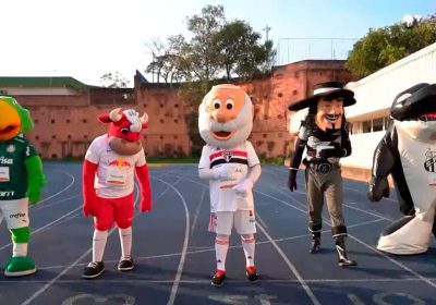 Ilhabela recebeu mascotes do Brasileirão para jogo Futebol Fantasia